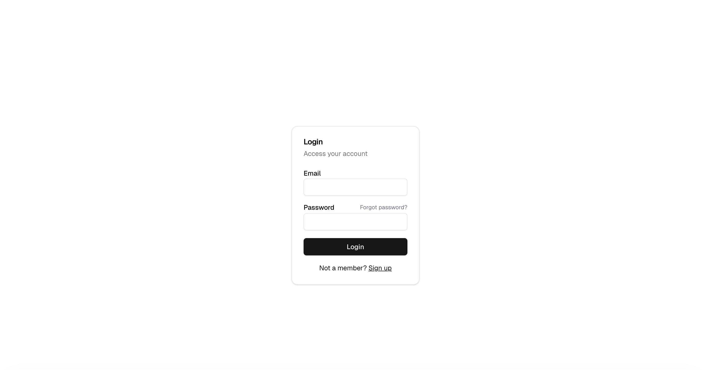 Login form