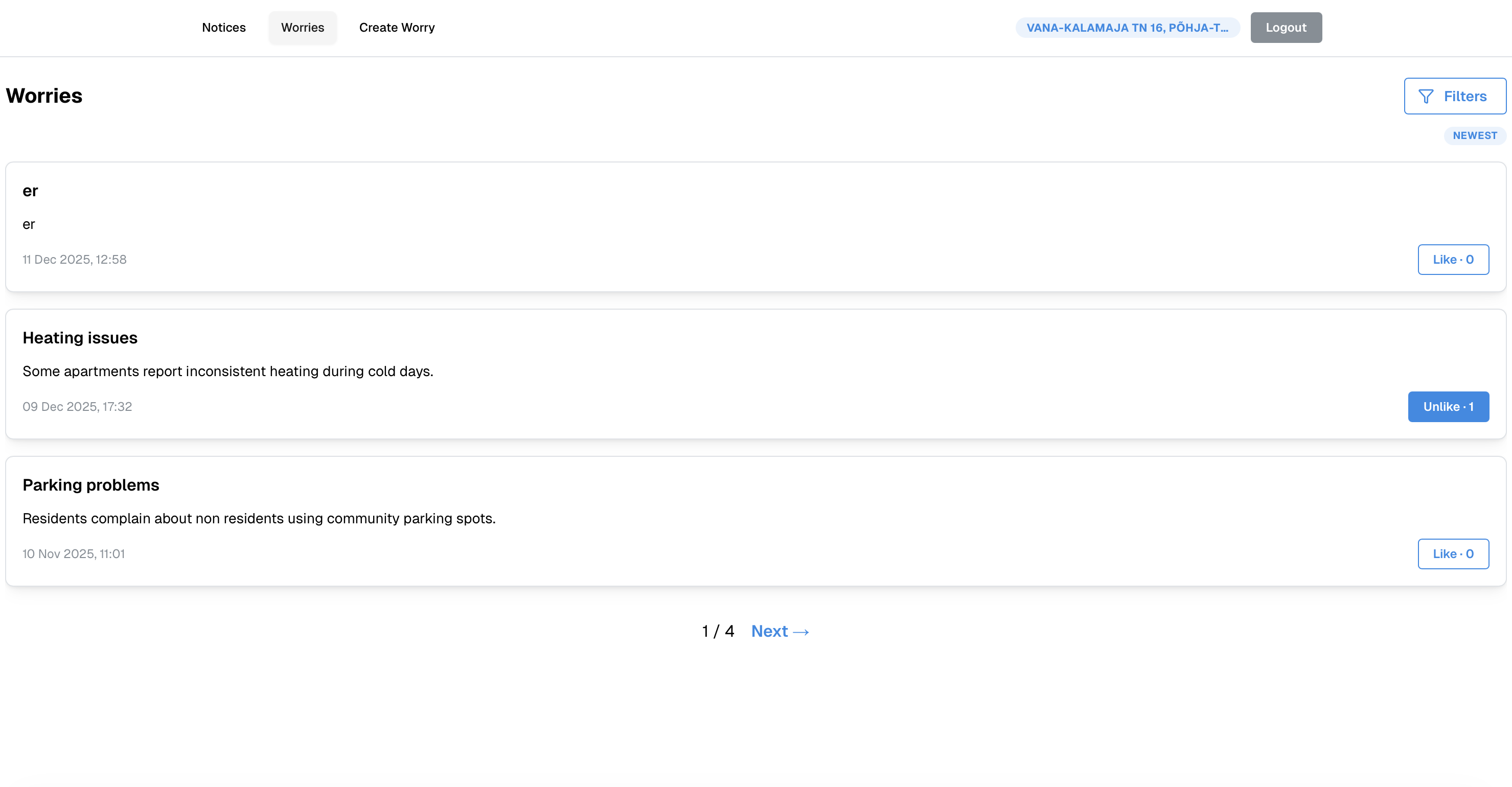 Resident worries view